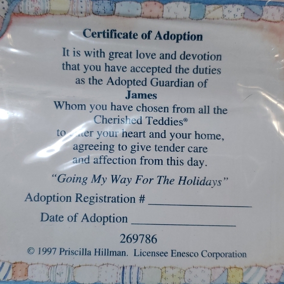 Cherished Teddies, James - Picture 4 of 6